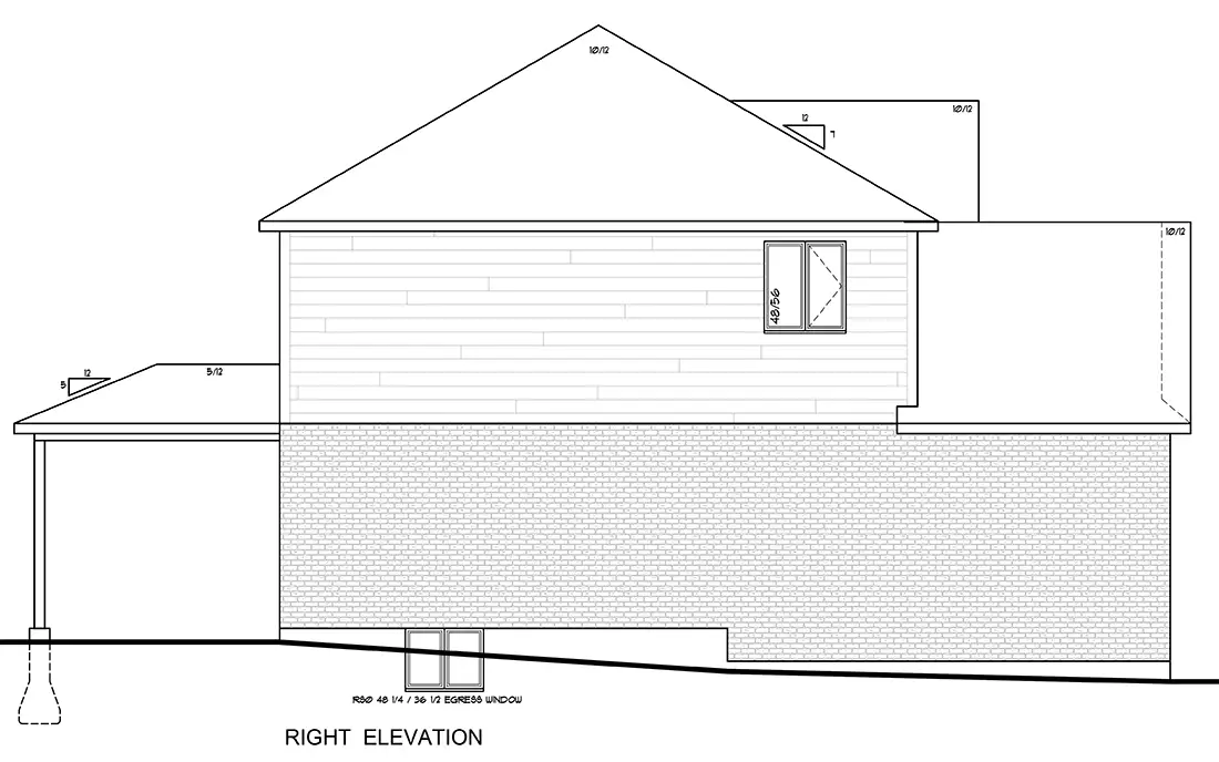 the Victoria Right Elevation the Victoria Right Elevation